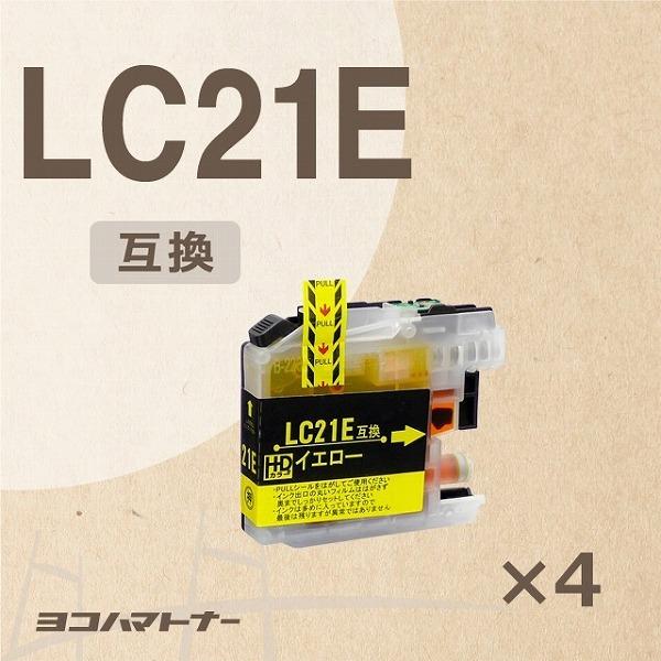 LC21E ブラザー用 LC21EY-4SET イエロー×4セットDCP-J983N 互換インクカー...