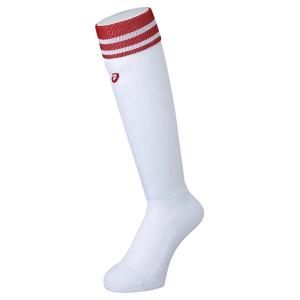 アシックス EQベースボール ＷＯＭＥＮＳ　ＳＯＣＫＳ ホワイトＸレッド エキップメント（レディース...