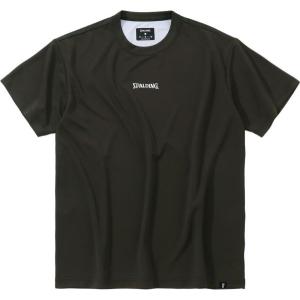 スポルディング バスケットボール Tシャツ バタフライ プレイド バック プリント 23FW ブラック Tシャツ(smt23106-1000)｜yokohamariverup