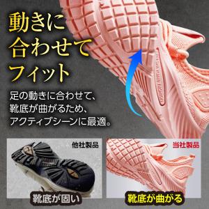 スニーカー レディース 軽量 白 黒 ランニン...の詳細画像1