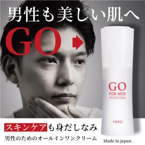 メンズコスメ 化粧水 オールインワン クリーム 乳液 美容液 男性化粧品 簡単ケア べたつき テカリ ひげそり GO FOR MEN 80mL