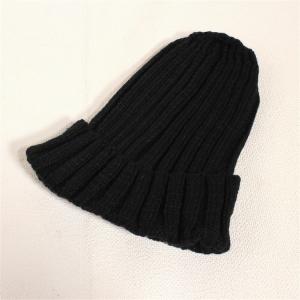 シンプル 無地 ニット帽 ブラック 【新品】ス...の詳細画像2