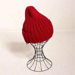 シンプル 無地 ニット帽 ダークレッド 【新品...の詳細画像1
