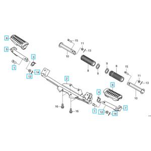 JA44用　キタコ スチール製 KITACO キタコ 可倒式ステップKIT スチール製 スーパーカブ110
