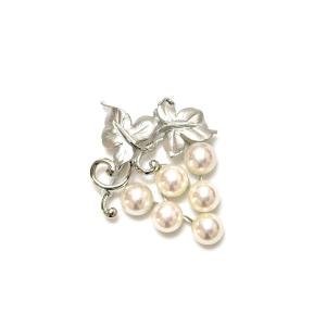 あこや真珠 8.5mmUP 6つ珠 ブローチ｜yokota-pearl