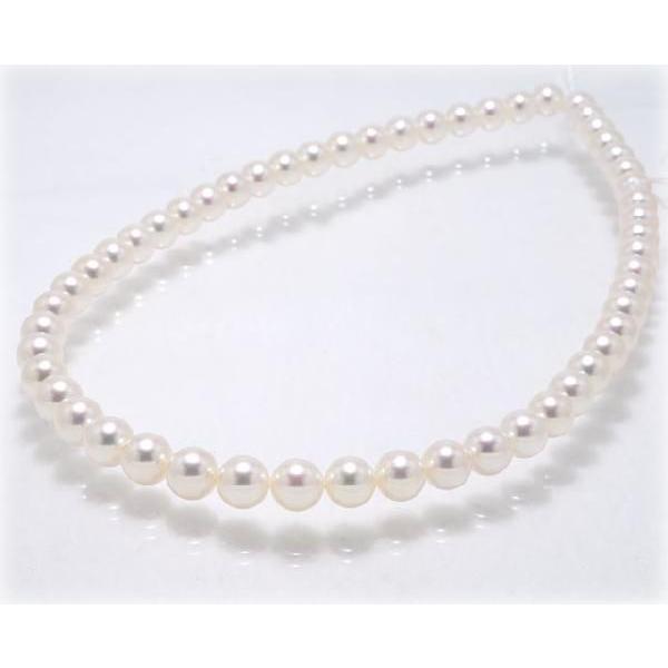 あこや真珠ネックレス７．５mm〜８．０mm　【４５cm】【花珠鑑別書可】【A】