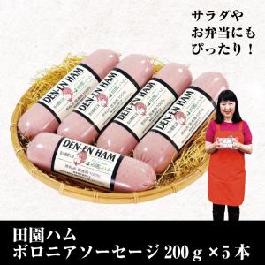 田園ハム ボロニアソーセージ 200ｇ×5本 秋田 お弁当のおかずに