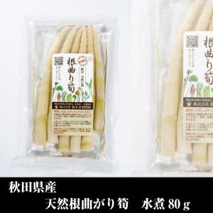 天然山菜 根曲がり筍（たけのこ）水煮 80g 秋田県産 鈴木青果問屋