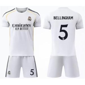 A302 サッカーユニフォーム レアルマドリード  2025/2026年シーズン  ホーム ＃5   大人用、子供用 半袖　上下着 ノーブランド品のレプリカ｜yokoyama-store