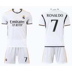 A328   レアルマドリード  2023/2024年シーズン   ホーム　＃7   RONALDO   大人用、子供用 半袖　上下着 ノーブランド品のレプリカサッカーユニフォーム