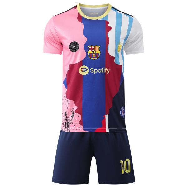 A58 バルセロナ アルゼンチンメッシ記念ユニフォーム＃10サッカーユニフォーム 大人用 子供用 ノ...