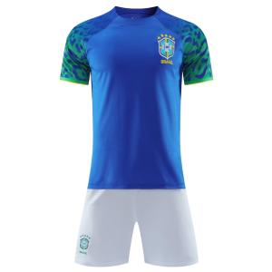 B74 ブラジル代表 サッカーユニフォーム 2022-2023年シーズン  アウェイ 大人用 子供用 レプリカ  番号、個人名は自由にカスタマイズできます