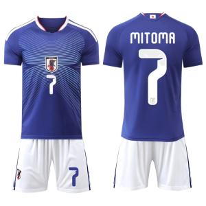 B314 サッカーユニフォーム 日本代表 2026/2030年シーズン ホーム ＃7 大人用、子供用 半袖ノーブランド品のレプリカユニフォーム