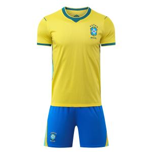 B73 ブラジル代表 サッカーユニフォーム 2026-2030年 ホーム 大人用 子供用 上下着 ノーブランド品 番号、個人名は自由にカスタマイズできます