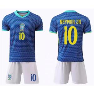 H337 サッカーユニフォーム ブラジル代表2024/2025年シーズン  アウェイ ＃10   大人用、子供用 半袖　上下着 ノーブランド品のレプリカ｜yokoyama-store