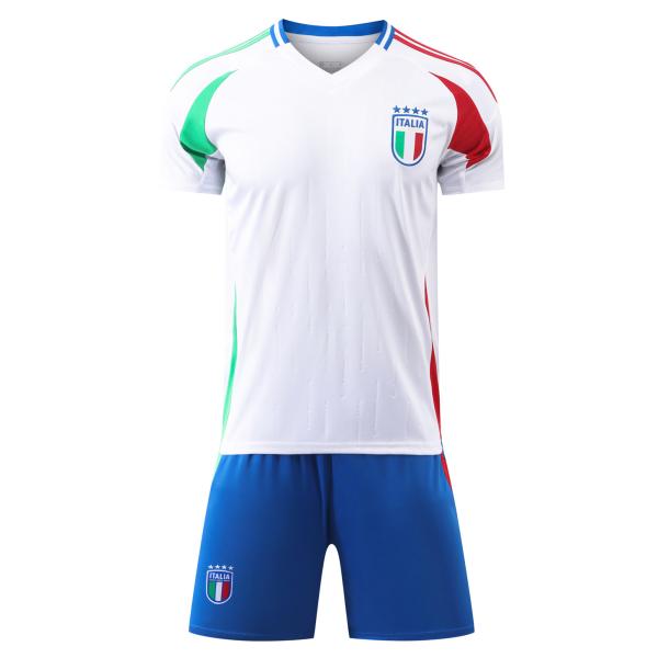 H80 イタリア代表サッカーユニフォーム 2024-2026年 アウェイ 大人用 子供用 上下着 ノ...