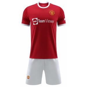 Y29   マンチェスターユナイテッド　2021/2022年　ホーム　上下着　子供用　半袖　　レプリカサッカーユニフォーム