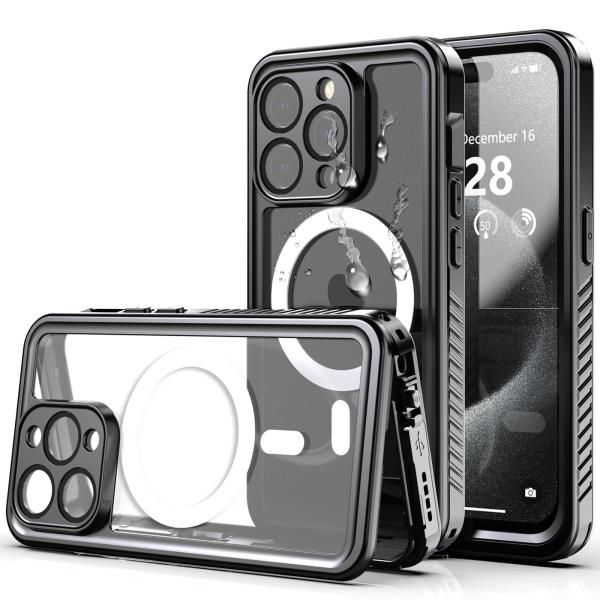 【米軍規格・防水・防塵】UMITTOS iPhone 15 Pro 用 ケース 防水 全面保護 耐衝...
