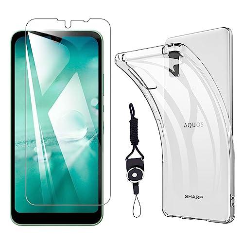 1枚ガラスフィルム+1個TPU シリコン ケースFor AQUOS wish3 SH-53D ガラス...