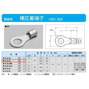 丸形圧着端子(R形)：R0.3-3｜yonashin-home