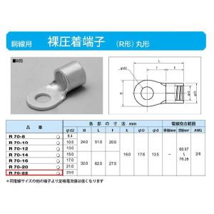 丸形圧着端子(R形)：R70-22｜yonashin-home