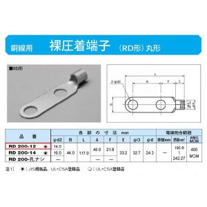 丸形圧着端子(RD形)：RD200-12｜yonashin-home