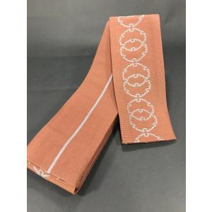 雪輪柄　正絹角帯