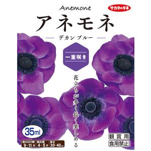 【秋植え球根】（アネモネ一重咲き）デカン　ブルー（30ml詰）【サカタのタネ】