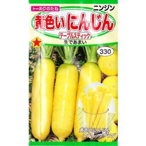 【ニンジン】黄色いにんじん(テーブルスティック)【トーホク】（7ml）野菜種[夏まき]