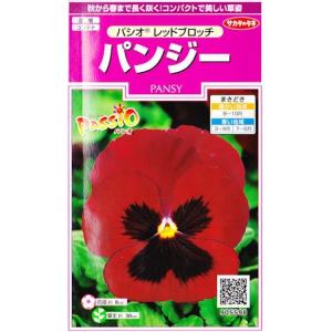 【パンジー】パシオ　レッドブロッチ【サカタのタネ】（0.1ml）【耐寒性一年草】[秋まき]90559...