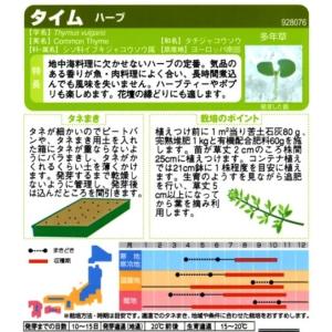【ハーブの種】タイム【サカタのタネ】(0.9m...の詳細画像1