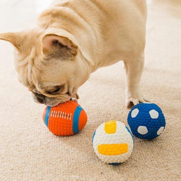 犬 おもちゃ 音が鳴る 野球ボール サッカー ボール ラグビーボール 大きい 中型犬 大型犬用 鳴き...
