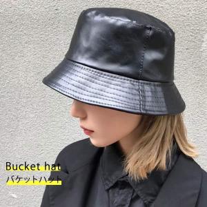 帽子 バケット ハット 合皮 レザー pu レザーバケット ハット バケットハット メンズ 22N80712｜yonnosakastore