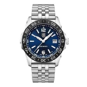 Luminox Men&apos;s Blue Dial Silver Stainless Steel Ban...