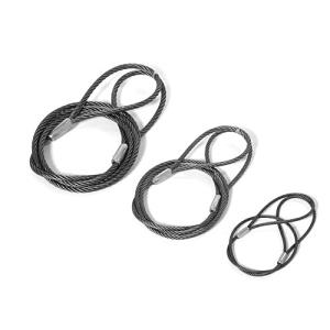 編み込みワイヤー JIS黒(O/O) 18mm(6分)x2.5m 玉掛けワイヤー 編み込みワイヤー JIS黒(O/O) 18mm(6分)x2.5m 玉掛けワイヤー