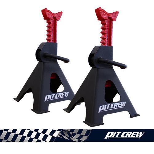 （4基セット）PIT CREW ジャッキスタンド 3T (2基セットｘ2)(馬ジャッキ) RED