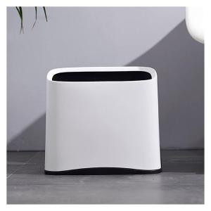 WBBML 屋内ダストビン長方形のプラスチック製の小さなゴミは 蓋のゴミ容器のキッチンゴミ缶の廃棄物basketの保護を困惑させることができます/Gr