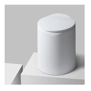 WBBML ゴミ缶のゴミ箱蓋付きの家庭用リビングルームトイレバスルームキッチンベッドルームシンプルなモダンなクリエイティブガベージ/White