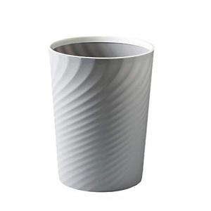 WBBML 屋内ダストビンラウンドプラスチック製の小さなゴミ箱垂直ストライプ洗濯basketのごみコンテナビンバスルーム パウダールーム キッチン ホ
