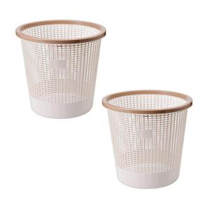 WBBML ゴミ缶プラスサイズの紙バスケットキッチンベッドルームトイレプラスチック中空のゴミは 家庭の分類のゴミ箱 2パックのゴミ缶をカバーできます/