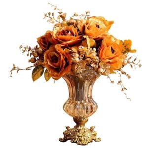 HGVVNM Crystal Glass Vase European Style Home Decoration Living Room Bedroo