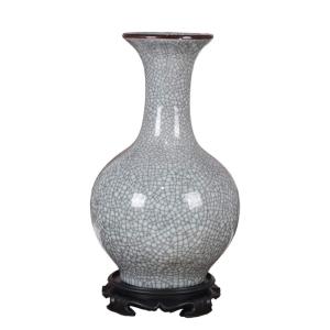 HGVVNM Antique Porcelain Crack Jun Porcelain Open Vase Chinese Style Living