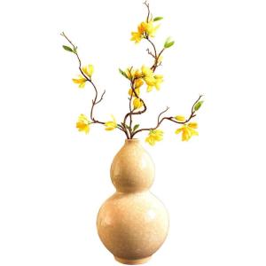 HGVVNM Flowers Bouquet with Ceramic Vase for Home Party &amp; Wedding Dcor
