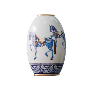 HGVVNM New Chinese Simple Creative Horse Ceramic Vase Decoration Living Roo