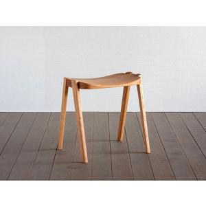 シキファニチア スツール ロック ウォールナット材 ブラックチェリー材