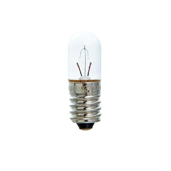 パイロットランプ 小型電球 表示灯 T15 E12 250V 10W ナツメ形 クリア ねじ式・エジ...
