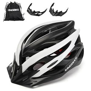 KINGBIKE自転車ヘルメット大人のロードバイク/サイクリングヘルメットシンプルなヘルメットのバックパックメンズ女性との超軽量高剛性LEDライトヘル