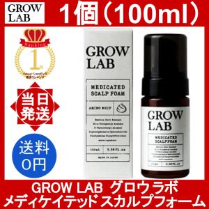 グロウラボ メディケイテッドスカルプフォーム 1個 100ml GROW LAB 泡 育毛剤 スカルプケア 頭皮 育毛 髪 ふけ かゆみ 毛生促進 ヘアケア アミノ泡