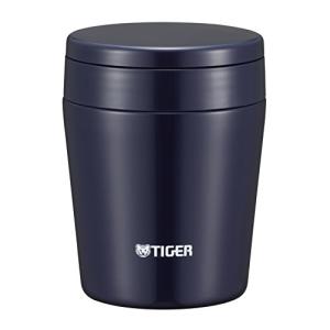 タイガー 魔法瓶 真空 断熱 スープ ジャー 300ml 保温 弁当箱 広口 まる底 インディゴブルー MCL-B030-AI Tiger
