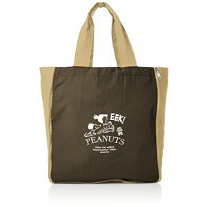 マリモクラフト スヌーピー ビンテージシリーズ エコトートバッグ カーキ W36×H40×D17cm SPZ-2231